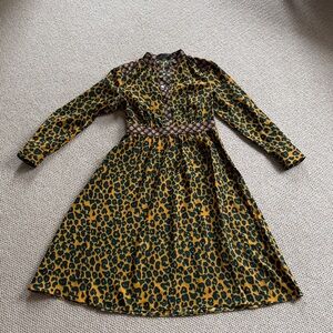 Leopard Long Sleeves Dress